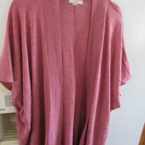 Loft soft knit cardigan topper kaftan rose m/l